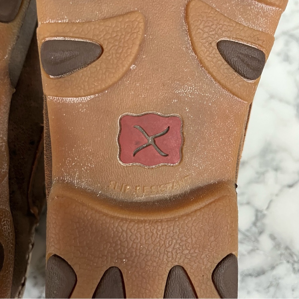 Twisted X Brown and Cream Women's Moccasins - Picture 8 of 12
